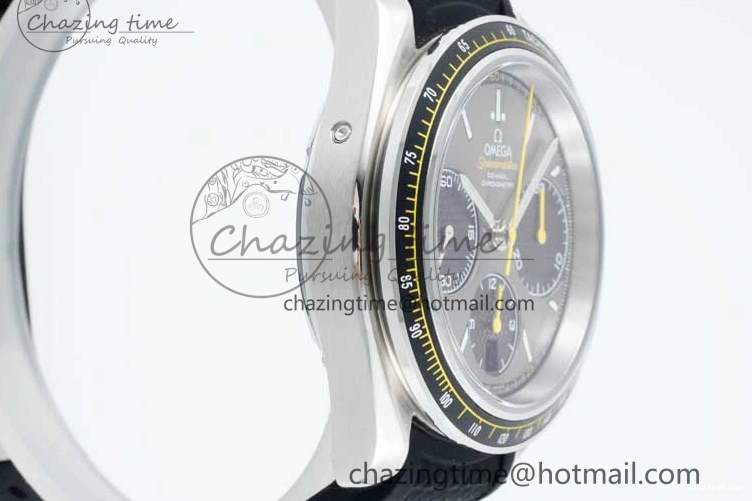 0314 ZipUp Speedmaster Racing Master SS HKF Best Edition Gray Black Dial on Black Rubber Strap A 7811